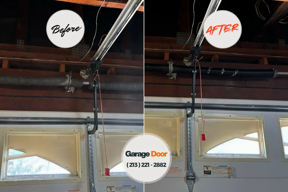 Before and after: garage door repair Southworth, WA